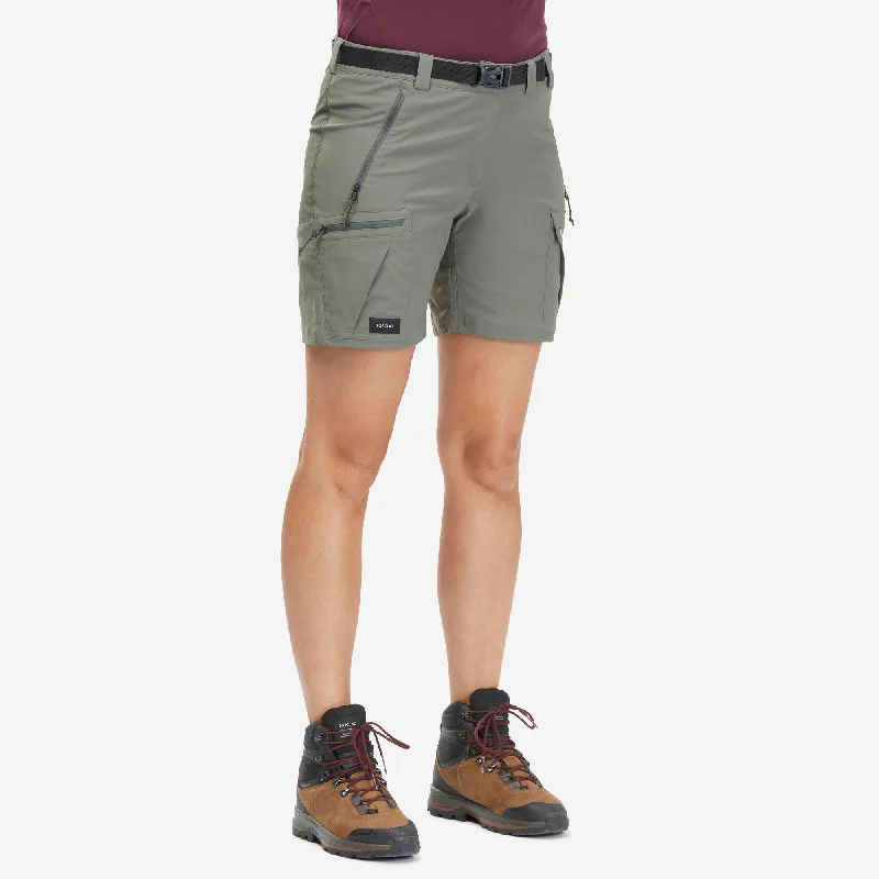 Cotton Shorts for Comfortable -Forclaz Women's MT500 Hiking Shorts