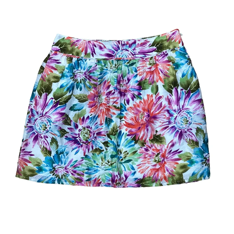 Midi pencil skirts for polished business attire -Floral Print Skirt Mini & Short Loft, Size 6