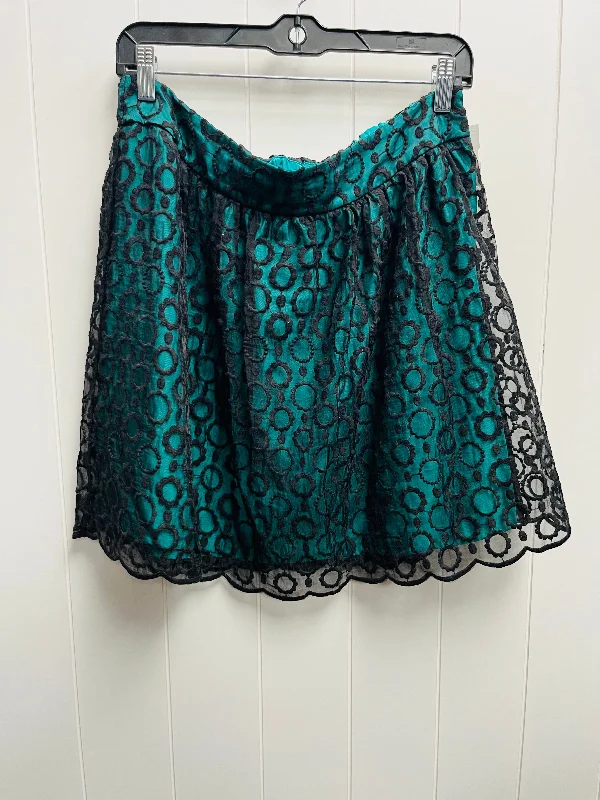 Wrap skirts with tie-front detail charm -Black & Green Skirt Mini & Short Kensie, Size L