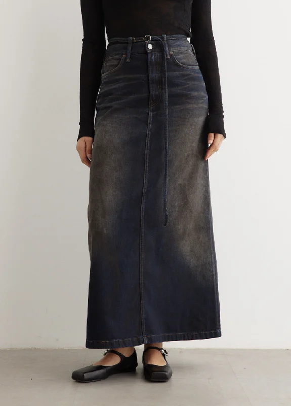 Designer pencil skirts for sharp professional looks -Talia Denim Maxi Skirt