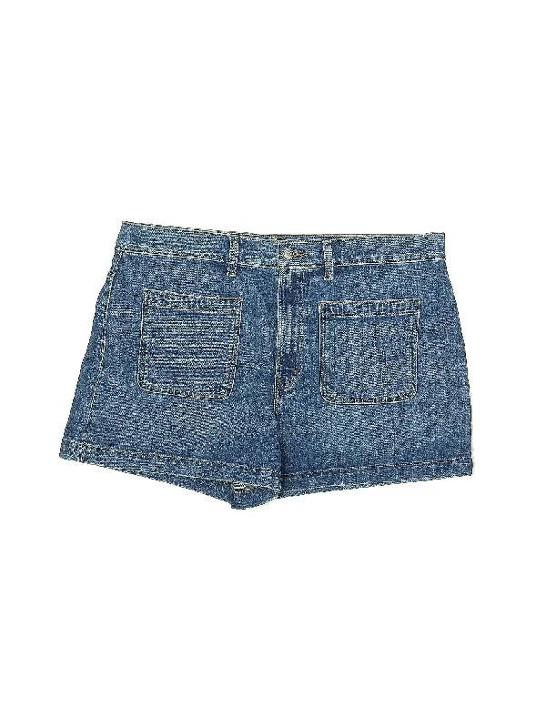 Tie-Up Shorts for Decorative -Denim Shorts in Medium Wash