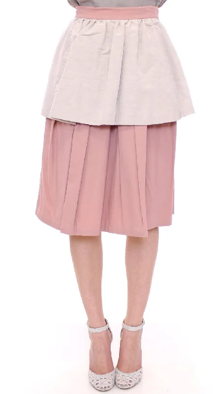 Comeforbreakfast   Knee-Length Pleated Women's Skirt