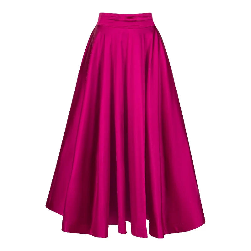 Classic skirts with simple clean lines -Coco Taffeta Midi Skirt - Plum