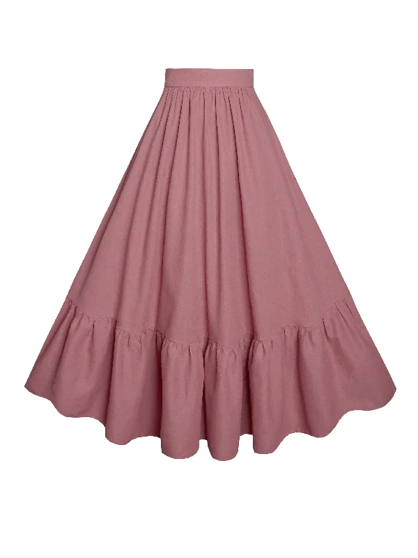 Stretchy skirts for all-body inclusivity -MTO - Rosita Skirt in Antique Rose Linen