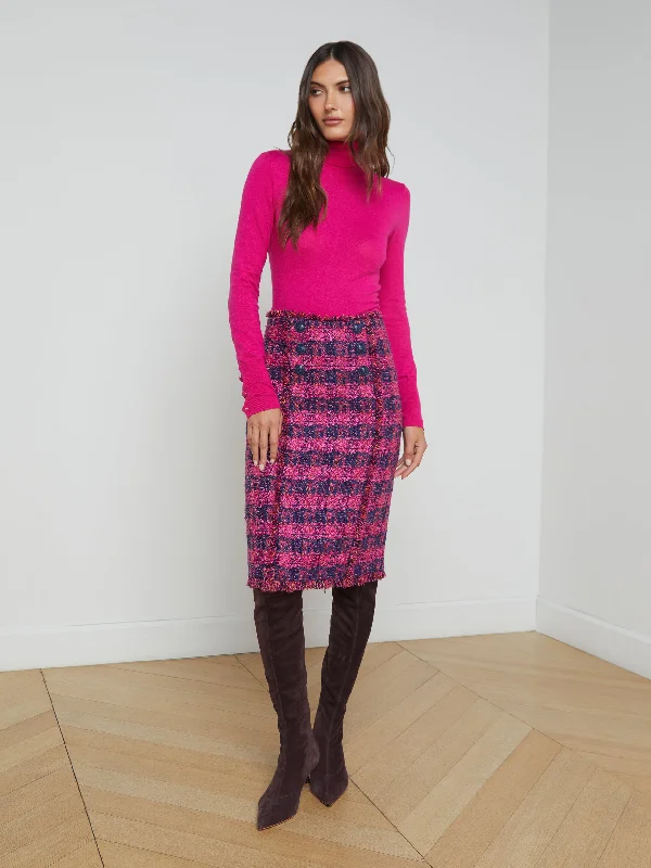 Bold leather skirts for daring fashion statements -Kitty Tweed Pencil Skirt