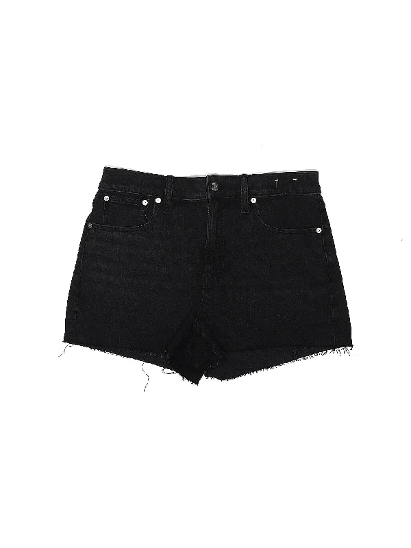 Gray Skirts for Subtle -Denim Shorts in Dark Wash