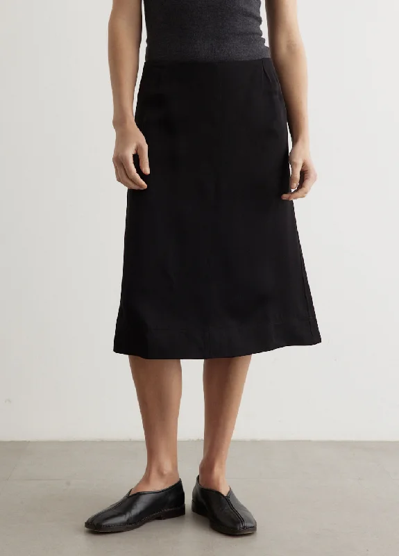 Vintage pencil skirts for nostalgic chic -Paneled Satin Skirt