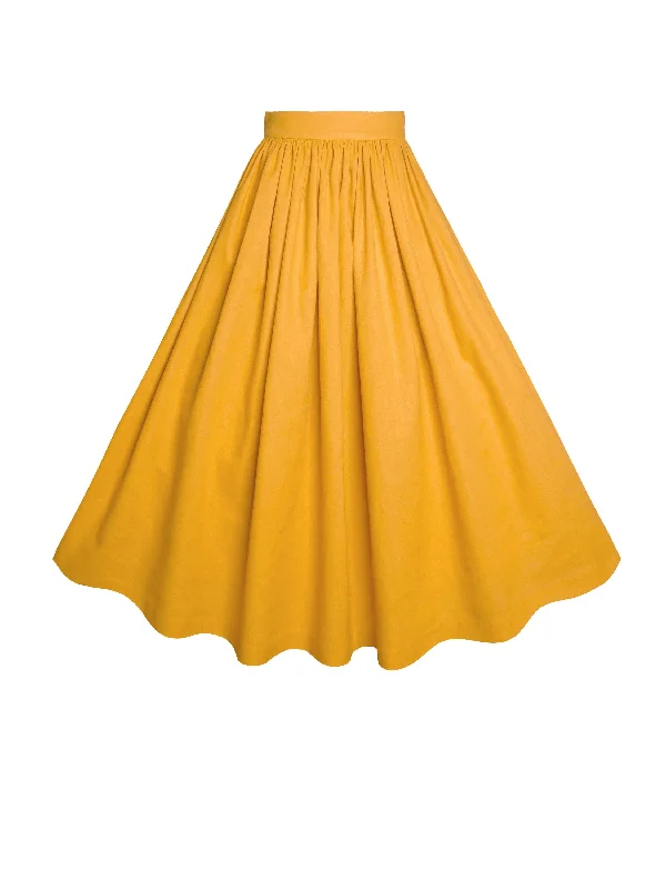 Casual cotton skirts for laid-back days -MTO - Lola Skirt in Tuscany Yellow Linen