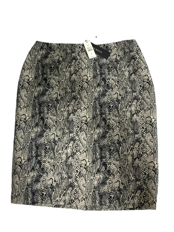 Soft skirts with plush cotton lining -Snakeskin Print Skirt Midi Talbots, Size 4