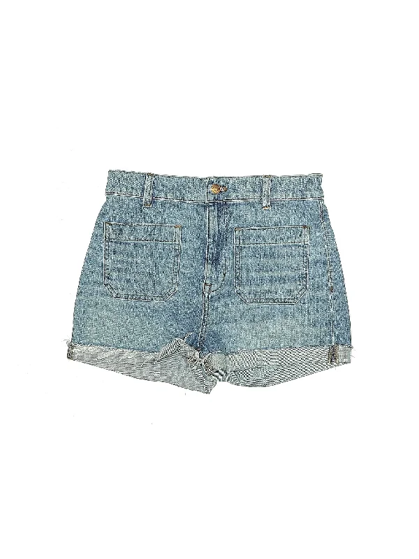 Polyester Skirts for Durable -Denim Shorts in Medium Wash