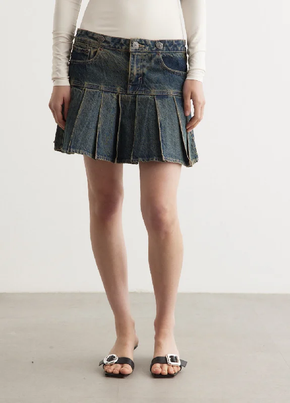 Ruffled skirts with lace trim softness -x Levi's Skirt