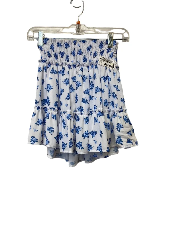 Casual skirts for relaxed weekend lounging -Blue & White Skirt Mini & Short Altard State, Size S