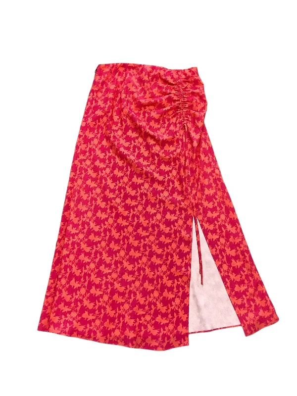 High-waisted skirts with button front detail -Pink Skirt Maxi Lucy Paris, Size M