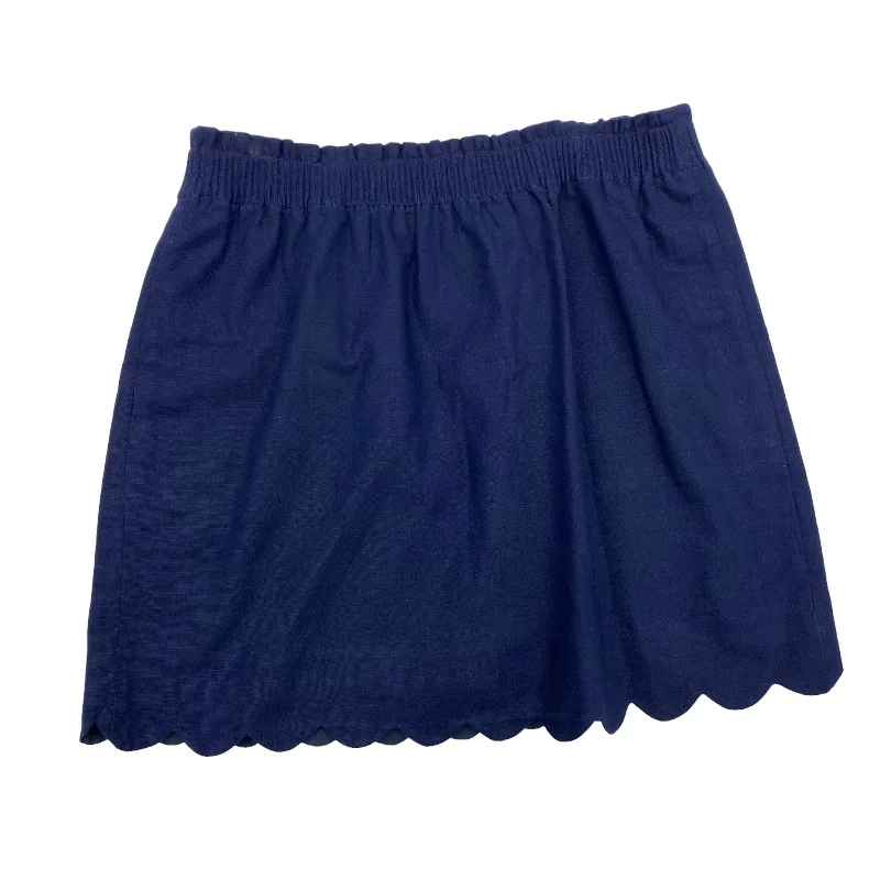 Ruffled midi skirts for delicate feminine touch -BLUE J. CREW SKIRT MINI & SHORT, Size 10