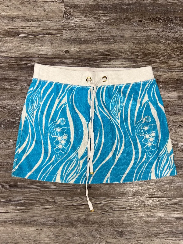 Casual linen skirts for breezy days -Blue & White Skirt Mini & Short Lilly Pulitzer, Size M