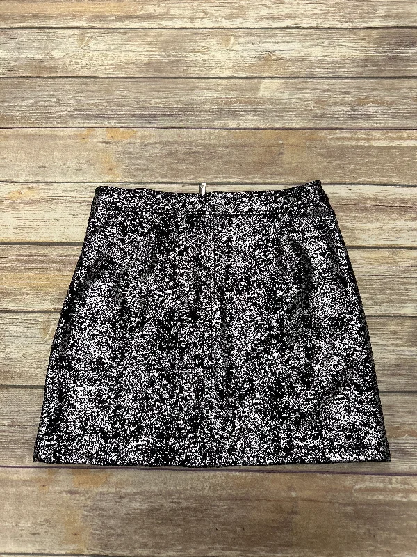 Lightweight cotton skirts for summer ease -Black & Silver Skirt Mini & Short Cme, Size L