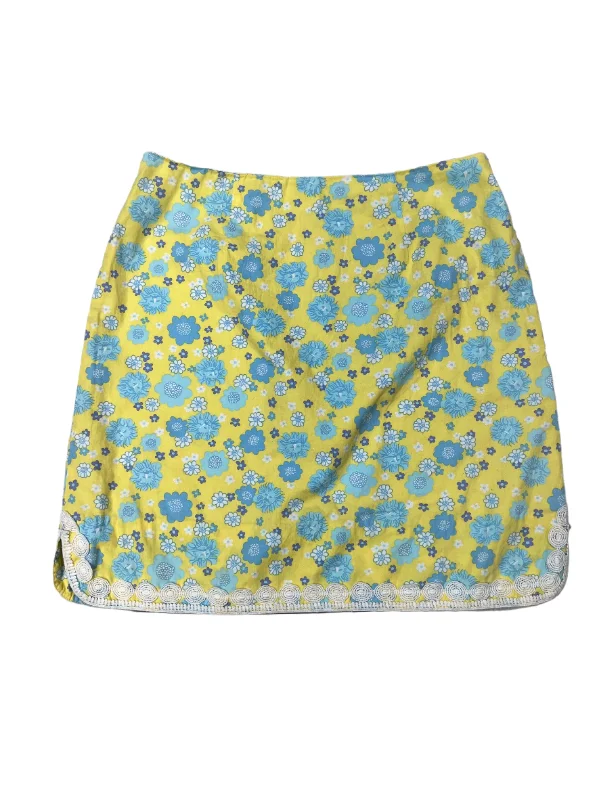 Affordable skirts with trendy slit details -Yellow Skirt Mini & Short Lilly Pulitzer, Size 6