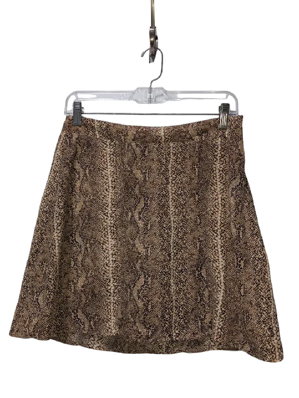 Wrap skirts with tie-front detail charm -Animal Print Skirt Mini & Short Le Lis, Size M