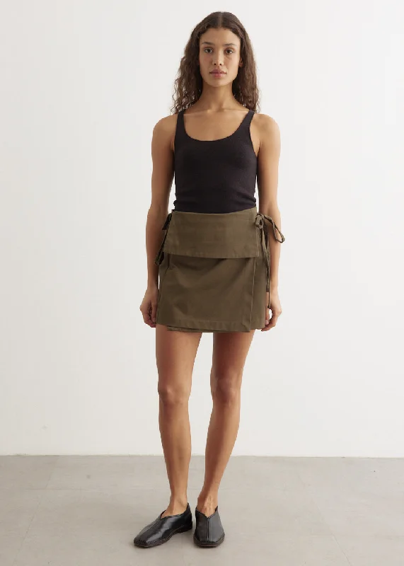 Ruffled midi skirts for delicate feminine touch -Euphoria Wrap Mini Skirt