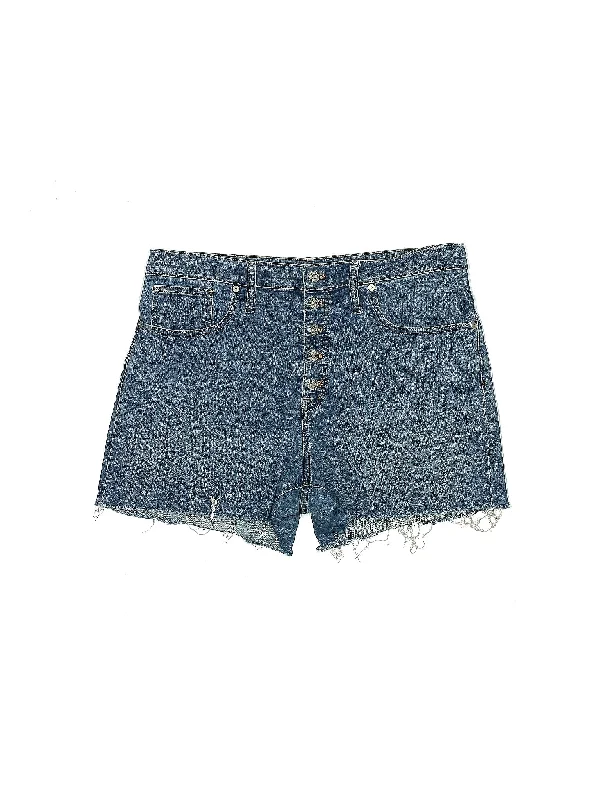 Strapless Skirts for Glamorous -High-Rise Denim Shorts in Medium Wash