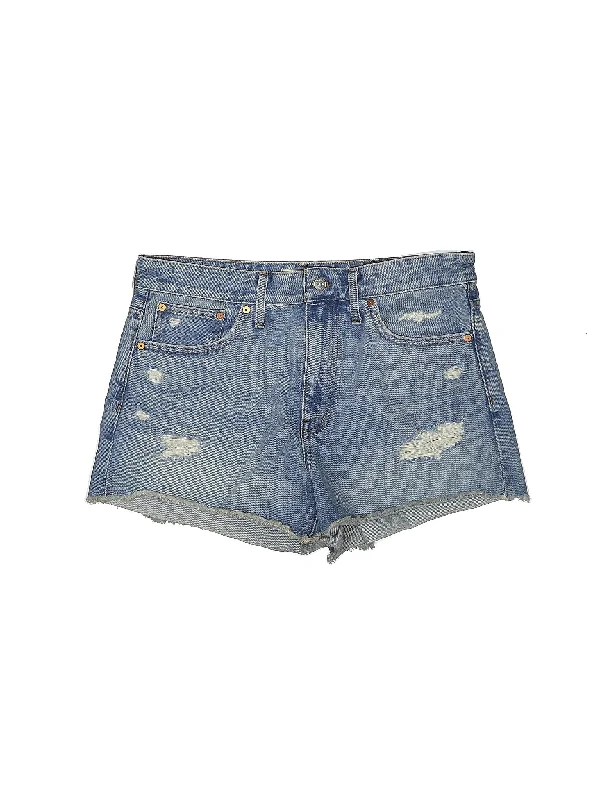 Faux Leather Skirts for Affordable -Denim Shorts in Medium Wash