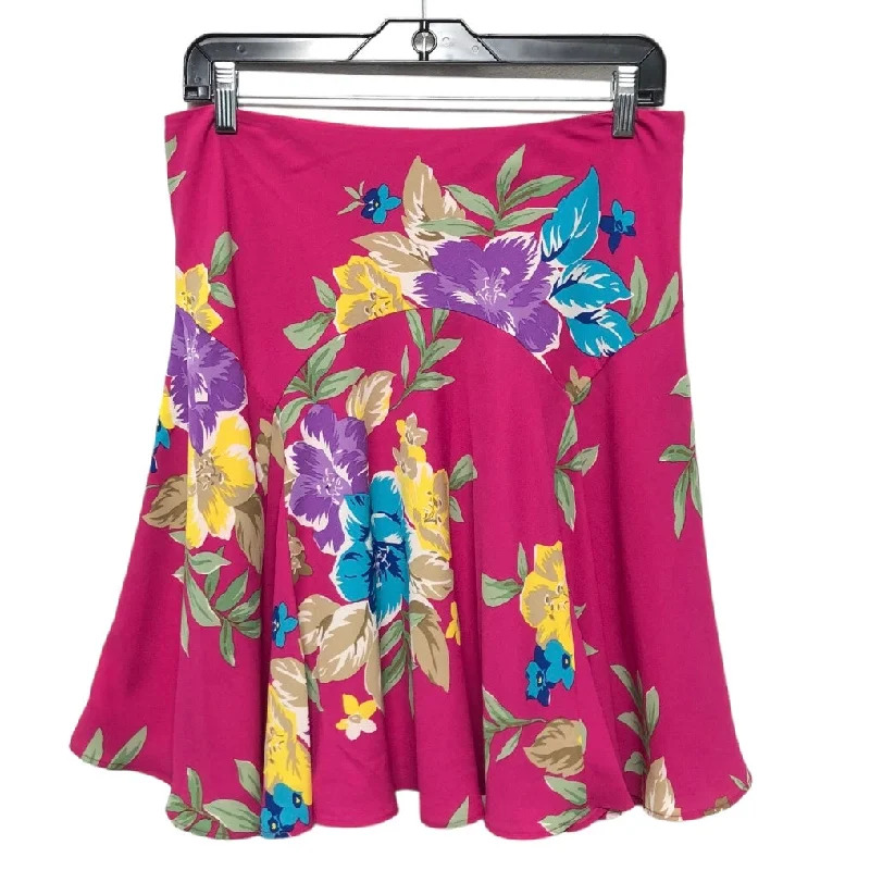 Wrap midi skirts for stylish ease -Floral Print Skirt Mini & Short Lauren By Ralph Lauren, Size 6