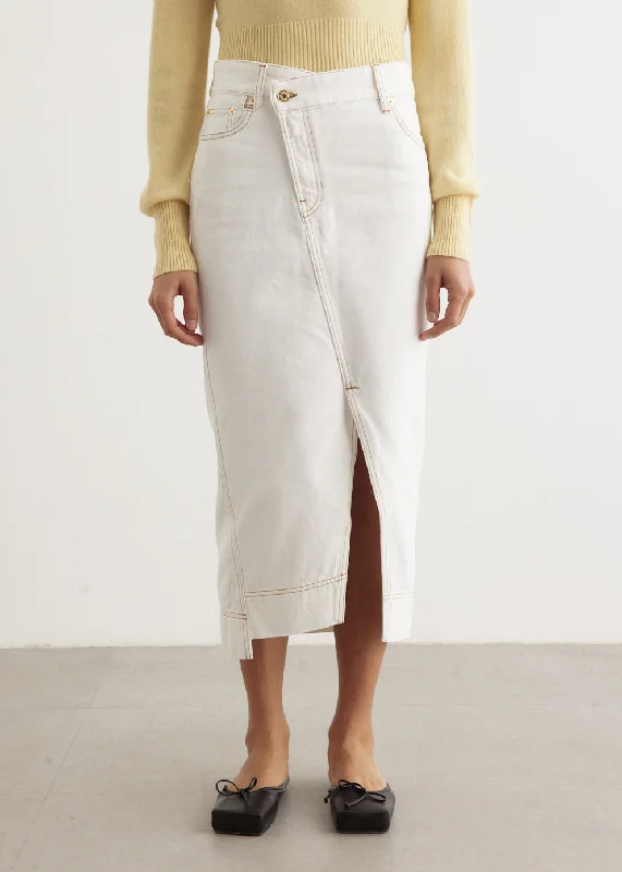 Trendy skirts with asymmetrical hem lines -La Jupe De-Nimes