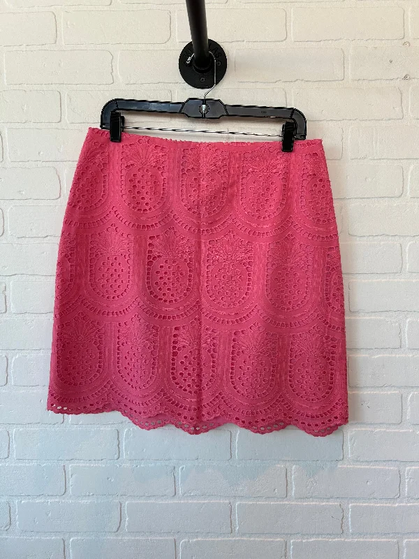 Trendy skirts with modern cutout designs -Pink Skirt Mini & Short Talbots, Size 10petite