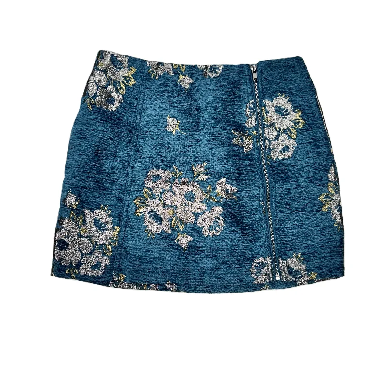 Wrap skirts with tie-front detail charm -Teal Skirt Mini & Short By Free People, Size: 2