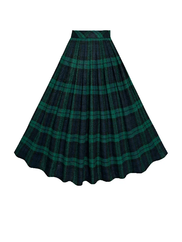 Wrap skirts for easy adjustable fit -MTO - Ruby Skirt Green "You Plaid me at Hello"