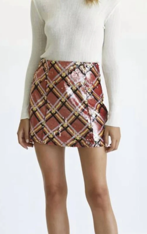 Sequin Sally Skirt In Multi