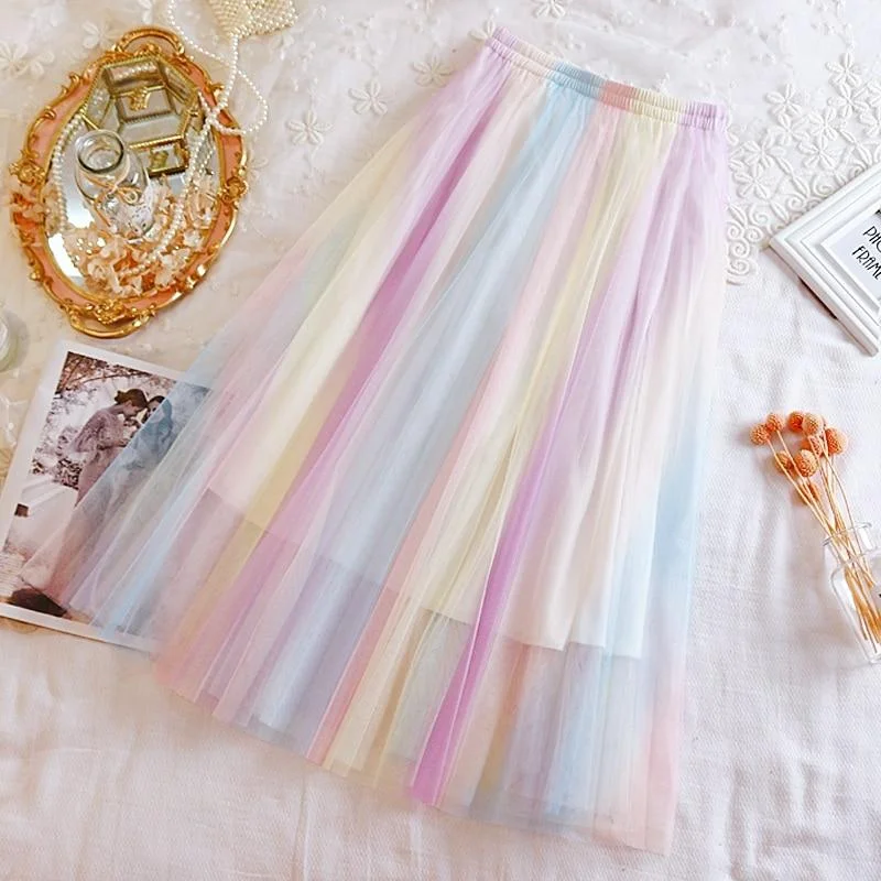 Designer mini skirts for high-end appeal -Pastel Mermaid Tutu