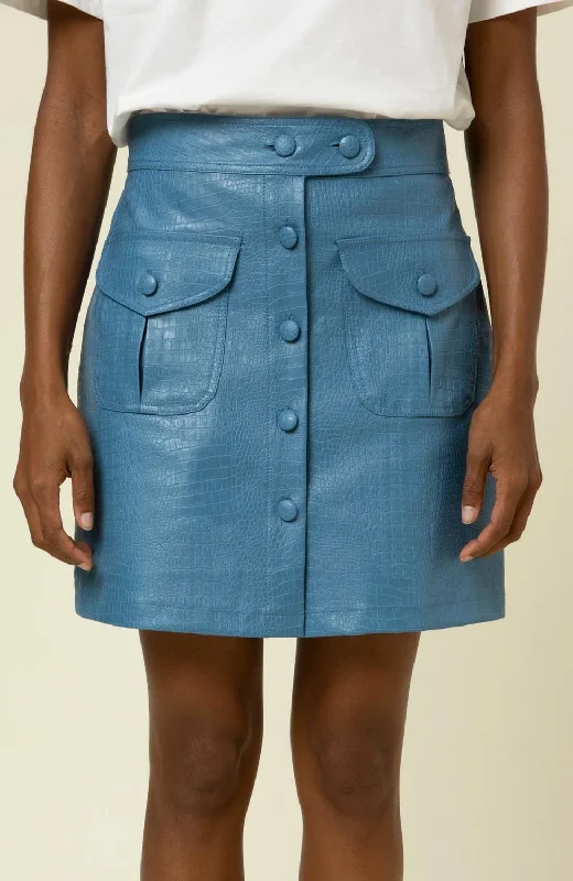 Daryl Mini Skirt In Bleu Azur