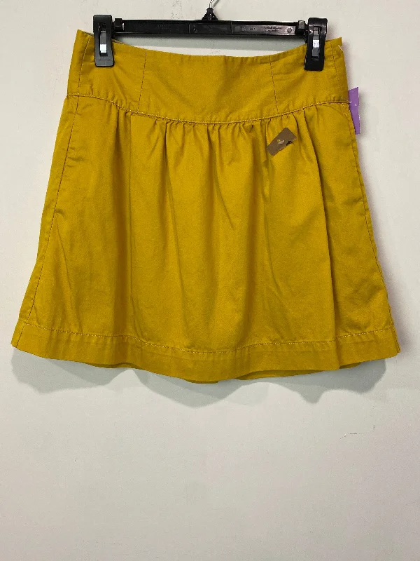 Patterned skirts with geometric print edge -Yellow Skirt Mini  Fossil, Size Xs