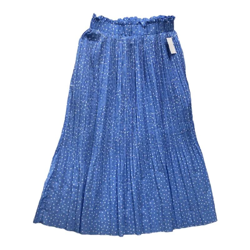 Ruffled skirts for feminine playful charm -Blue & White Skirt Maxi EXLURA, Size S