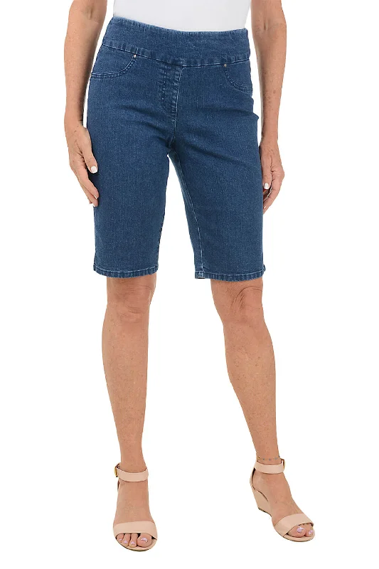 Spandex Skirts for Flexible -Pull-On Stretch Denim Bermuda Short