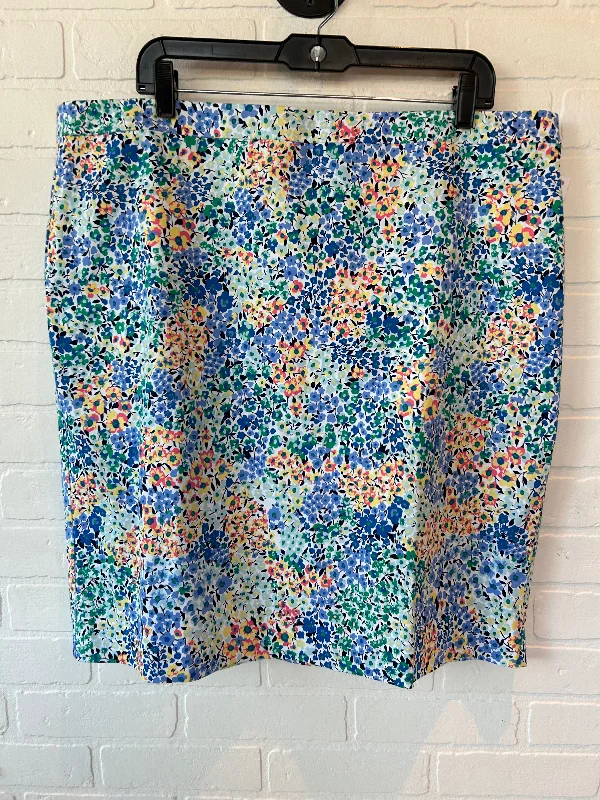 High-waisted pencil skirts for professional office wear -Blue & White Skirt Mini & Short J. Crew, Size 18