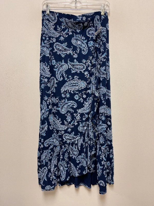 Designer skirts with premium fabric finish -Navy Skirt Maxi Talbots, Size 4