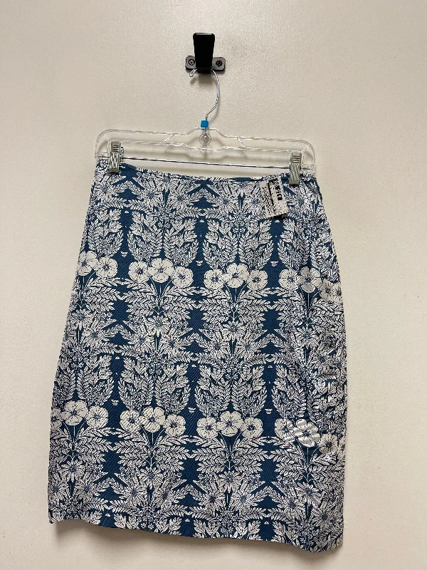 Cute mini skirts for fun party nights -Blue Skirt Midi J. Crew, Size 6