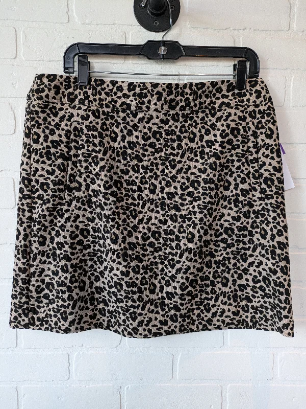 High-waisted pencil skirts for professional office wear -Animal Print Skirt Mini & Short Loft, Size 12petite