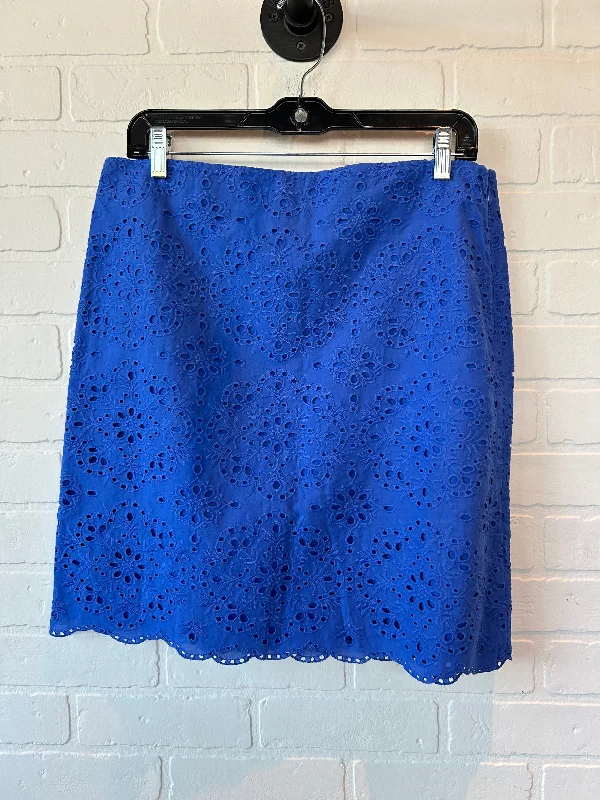 High-waisted skirts with button front detail -Blue Skirt Mini & Short Talbots, Size 10petite